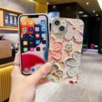 Hot Selling Blue Light Flower TPU Phone Case for iPhone 15 Pro Max Bling Flower Girls Fundas IMD Mobile Phone Case Cover - Image 6