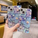 Hot Selling Blue Light Flower TPU Phone Case for iPhone 15 Pro Max Bling Flower Girls Fundas IMD Mobile Phone Case Cover - Image 2