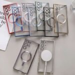 Plating Clear Magnetic Wireless Charge Case for Samsung S26 Plus & for S26 Shockproof Soft TPU Cover